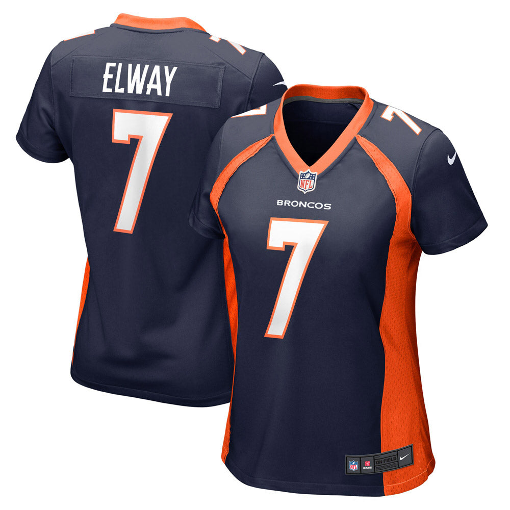 Women's Denver Broncos John Elway Retired Player Jersey Navy