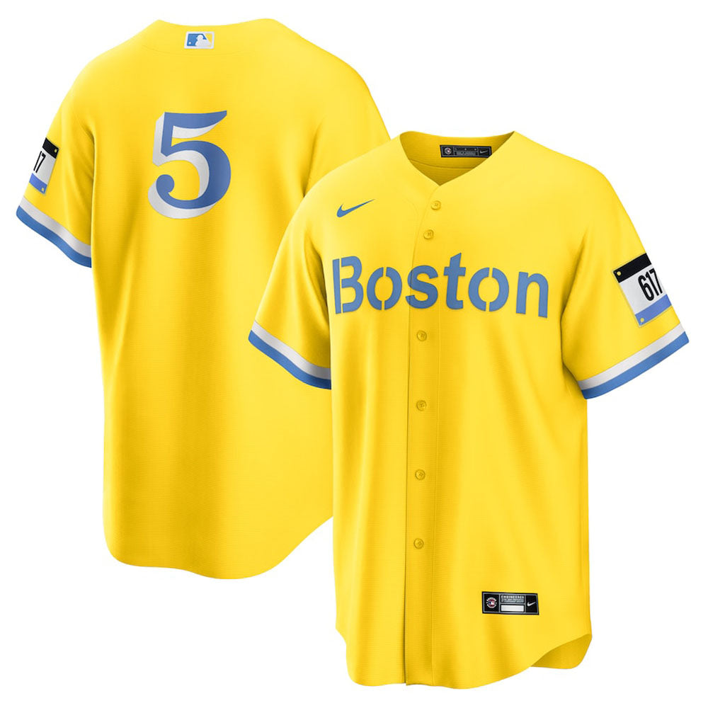 Men's Boston Red Sox Enrique Hernandez City Connect Replica Jersey - Gold